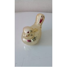 Passarinho porcelana dourado